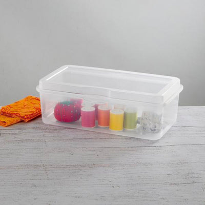 Sterilite Plastic Stacking FlipTop Latching Storage Box Container, Clear 48 Pack - VMInnovations