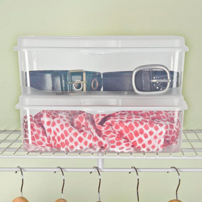 Sterilite Plastic Stacking FlipTop Latching Storage Box Container, Clear 42 Pack - VMInnovations