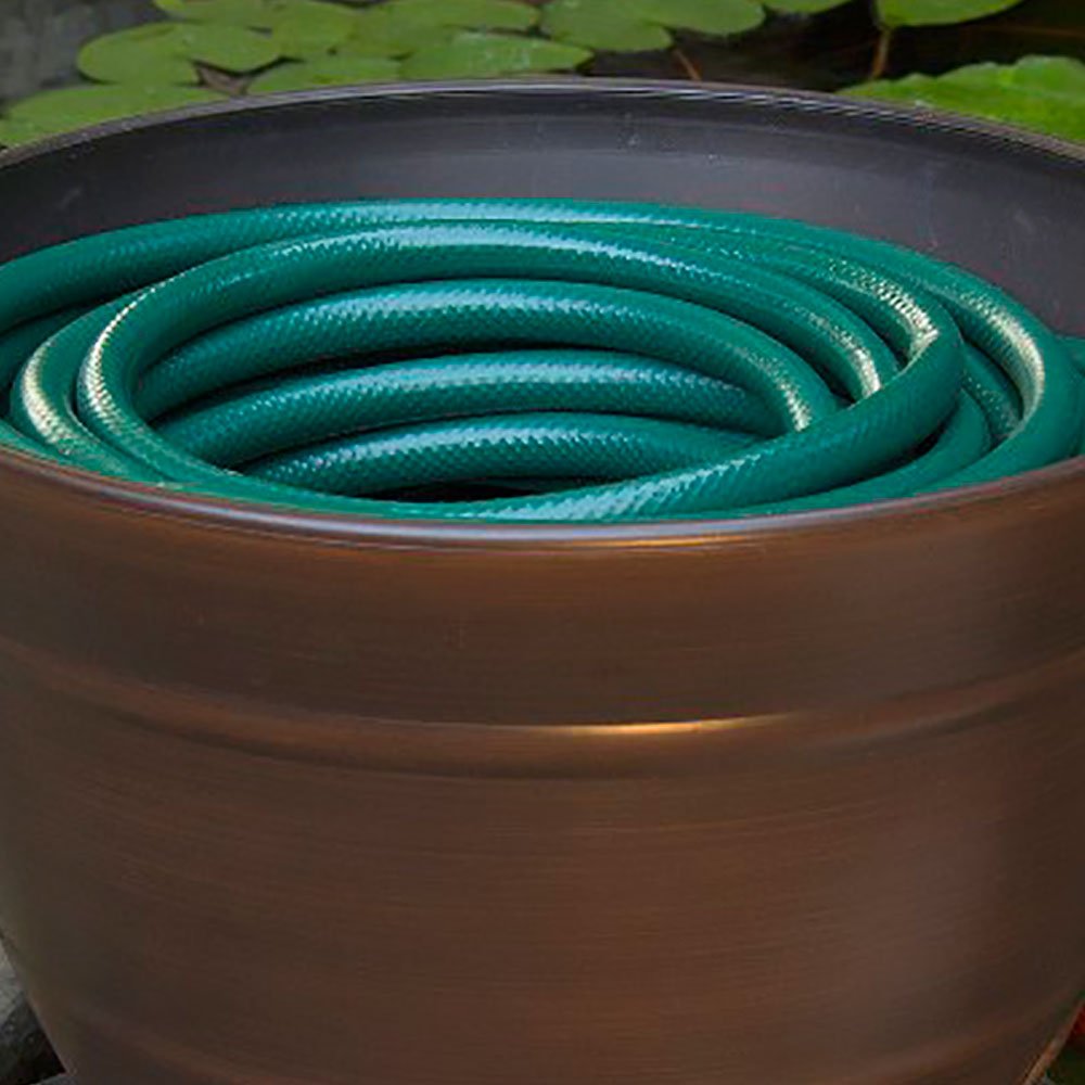 Liberty Garden Banded High Density Resin Hose Holder Pot with Drainage (4 Pack) - VMInnovations