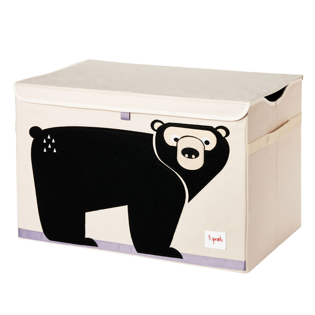 3 Sprouts UTCBEA Collapsible Toy Chest Storage Bin Playroom, Bear (Used)