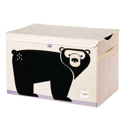 3 Sprouts UTCBEA Collapsible Toy Chest Storage Bin for Kids Playroom, Bear
