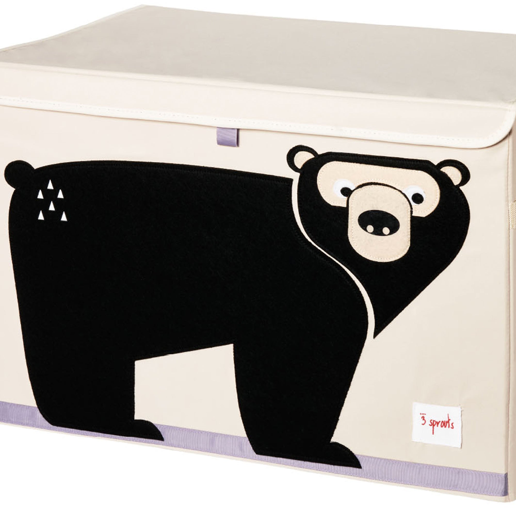 3 Sprouts UTCBEA Collapsible Toy Chest Storage Bin for Kids Playroom, Bear