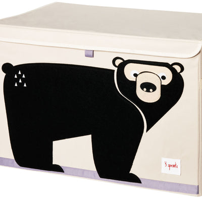 3 Sprouts UTCBEA Collapsible Toy Chest Storage Bin for Kids Playroom, Bear
