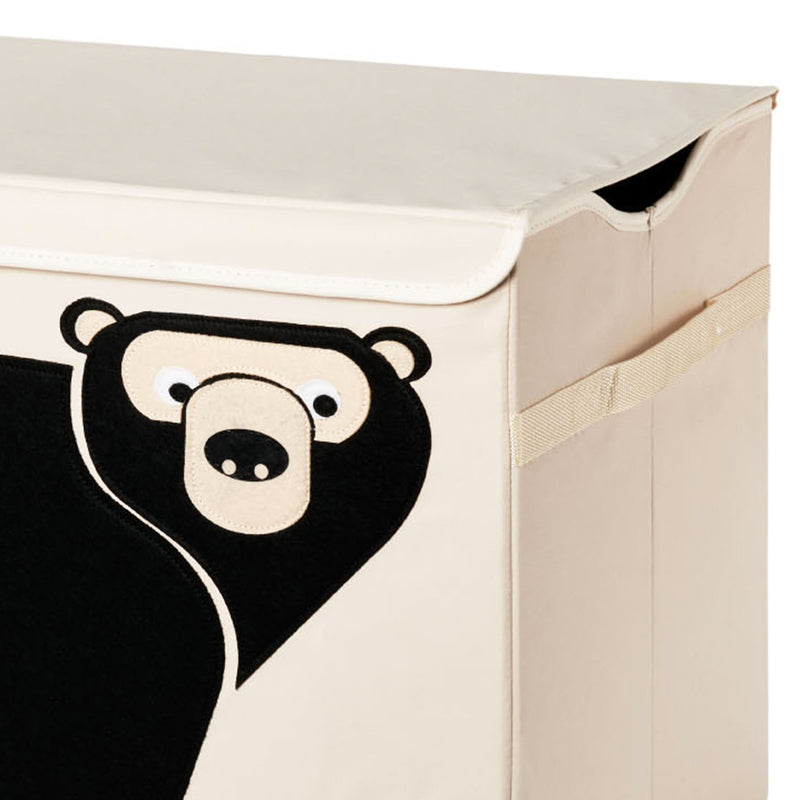 3 Sprouts UTCBEA Collapsible Toy Chest Storage Bin Playroom, Bear (Used)