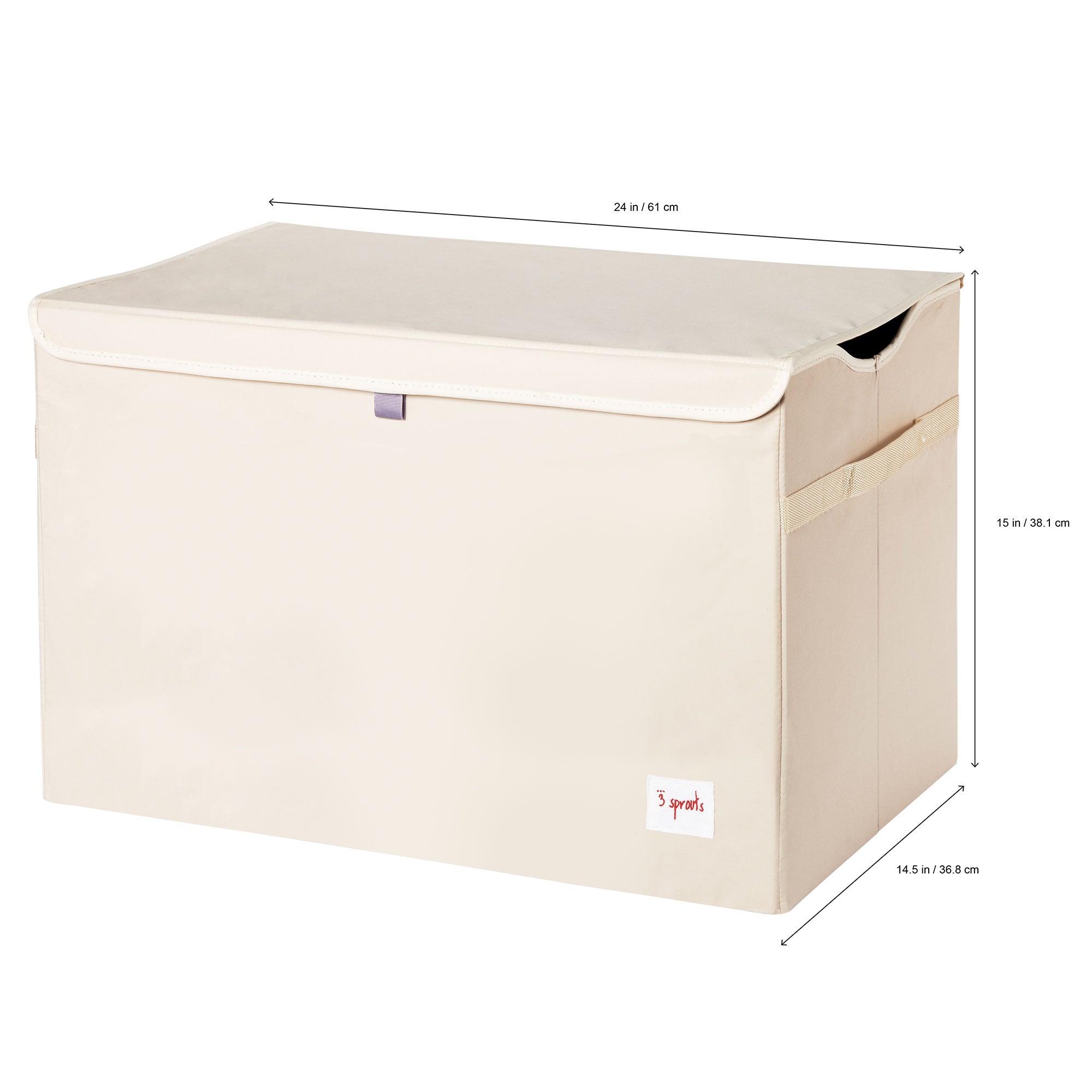 3 Sprouts Collapsible Toy Chest Storage Bin for Kids Playroom, Walrus (Used)