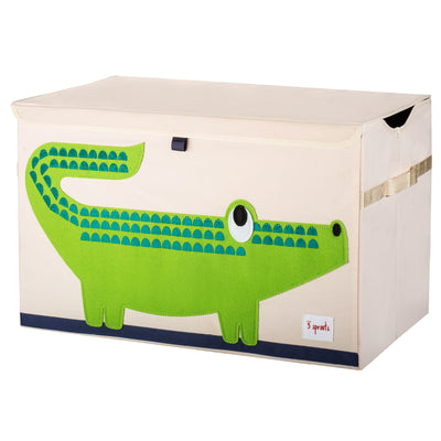 3 Sprouts UTCCRO Collapsible Toy Chest Storage Bin for Kids Playroom, Crocodile