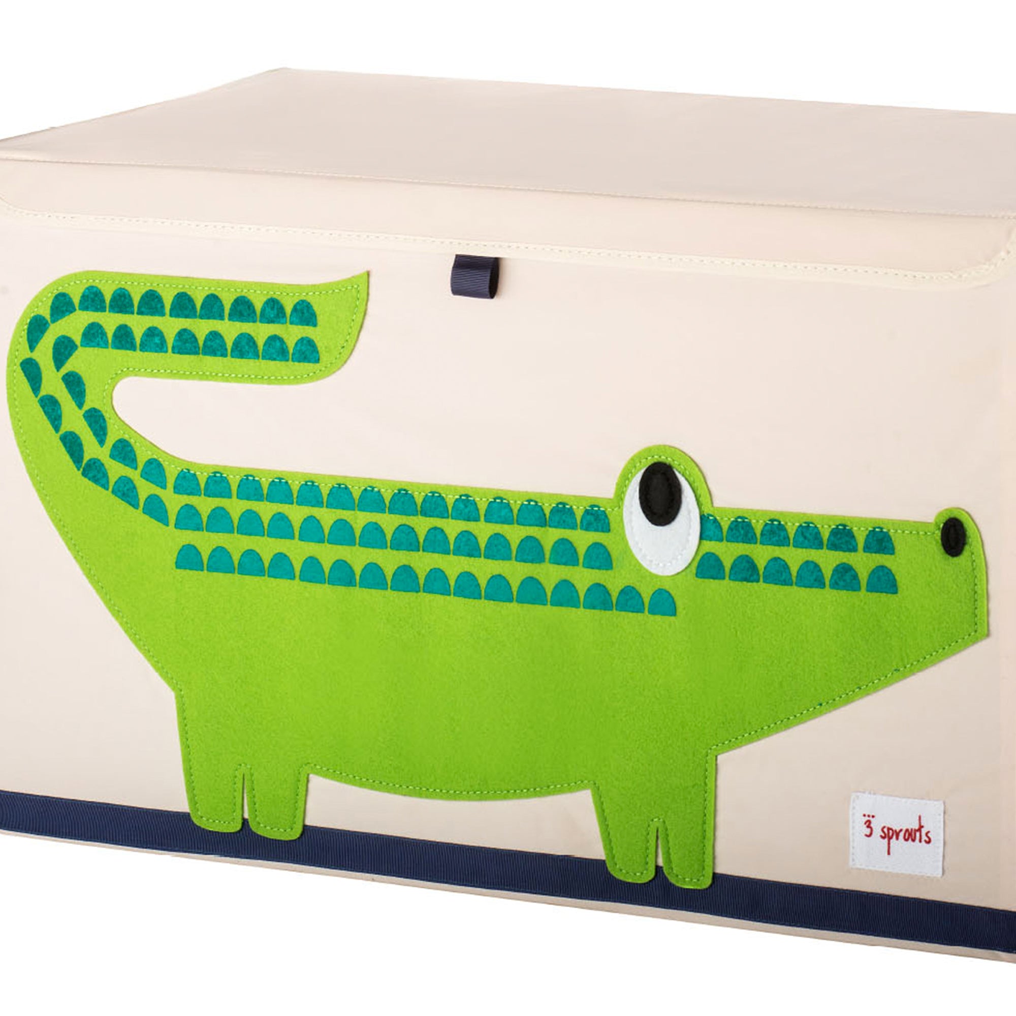 3 Sprouts UTCCRO Collapsible Toy Chest Storage Bin for Kids Playroom, Crocodile