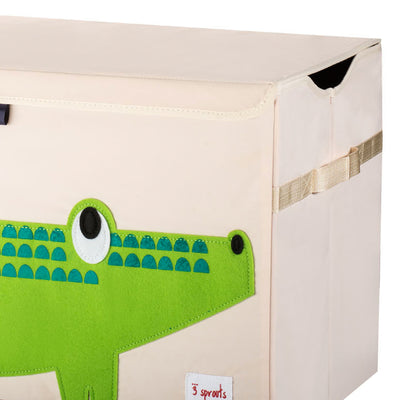 3 Sprouts UTCCRO Collapsible Toy Chest Storage Bin for Kids Playroom, Crocodile