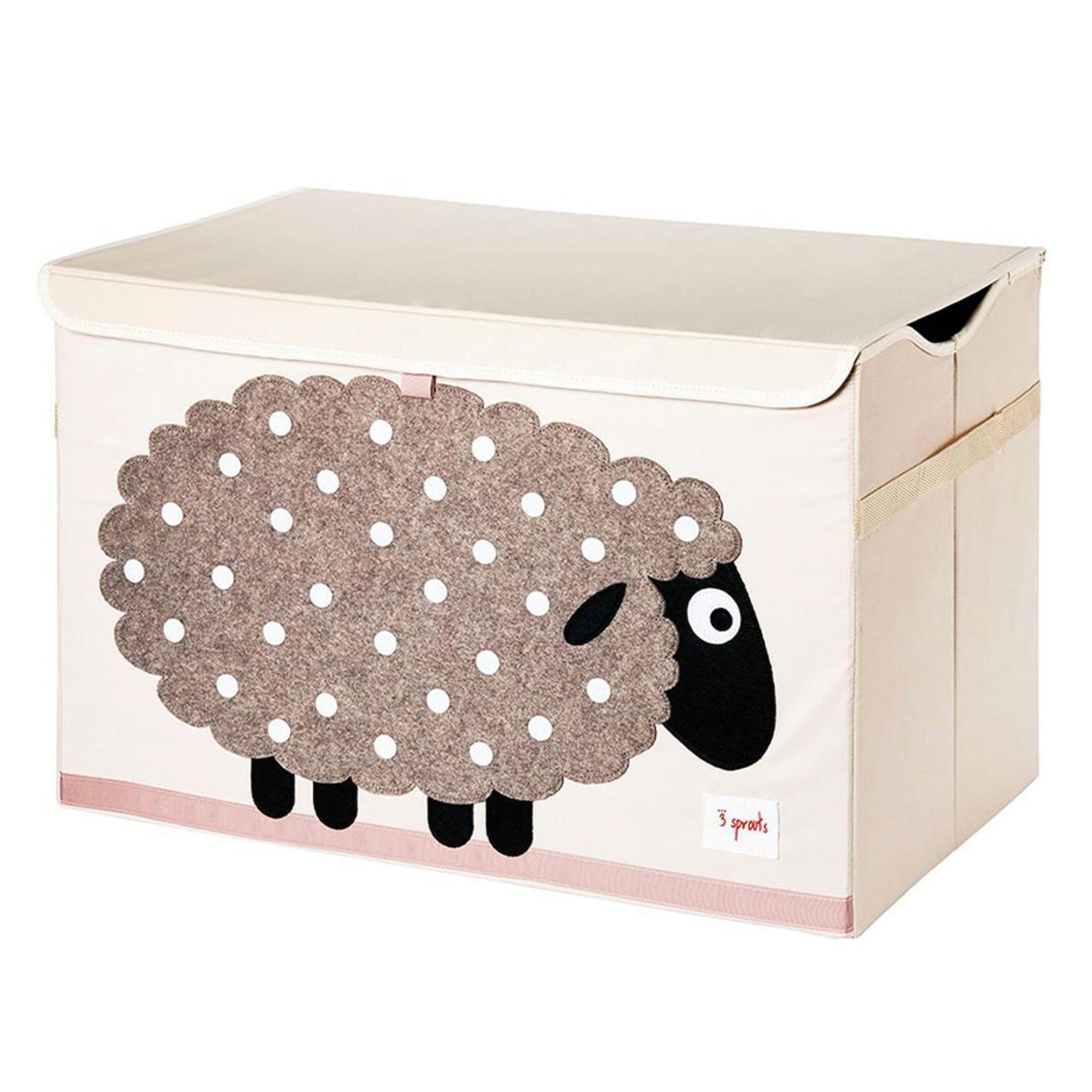 3 Sprouts UTCSHP Collapsible Toy Chest Storage Bin for Kids Playroom, Sheep