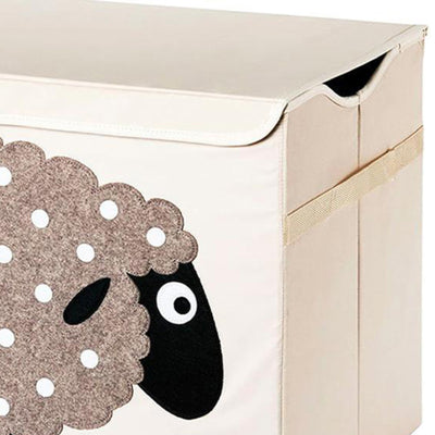 3 Sprouts UTCSHP Collapsible Toy Chest Storage Bin for Kids Playroom, Sheep