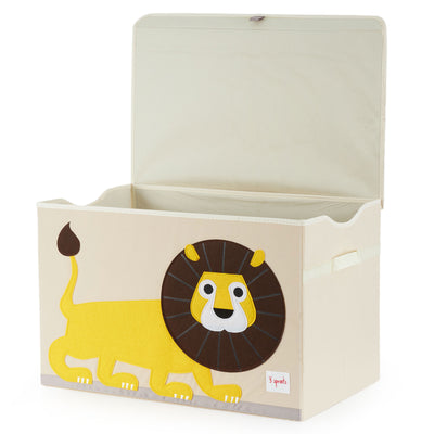 3 Sprouts UTCLIO Collapsible Toy Chest Storage Bin for Kid's Playroom, Lion