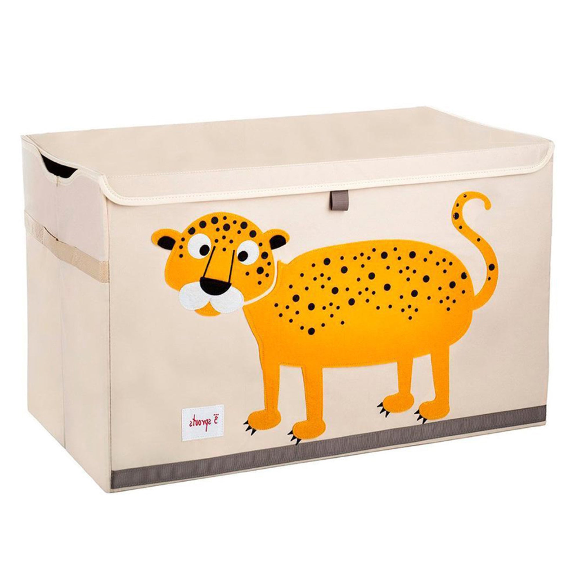 3 Sprouts UTCLEO Collapsible Toy Chest Storage Bin for Kids Playroom, Leopard