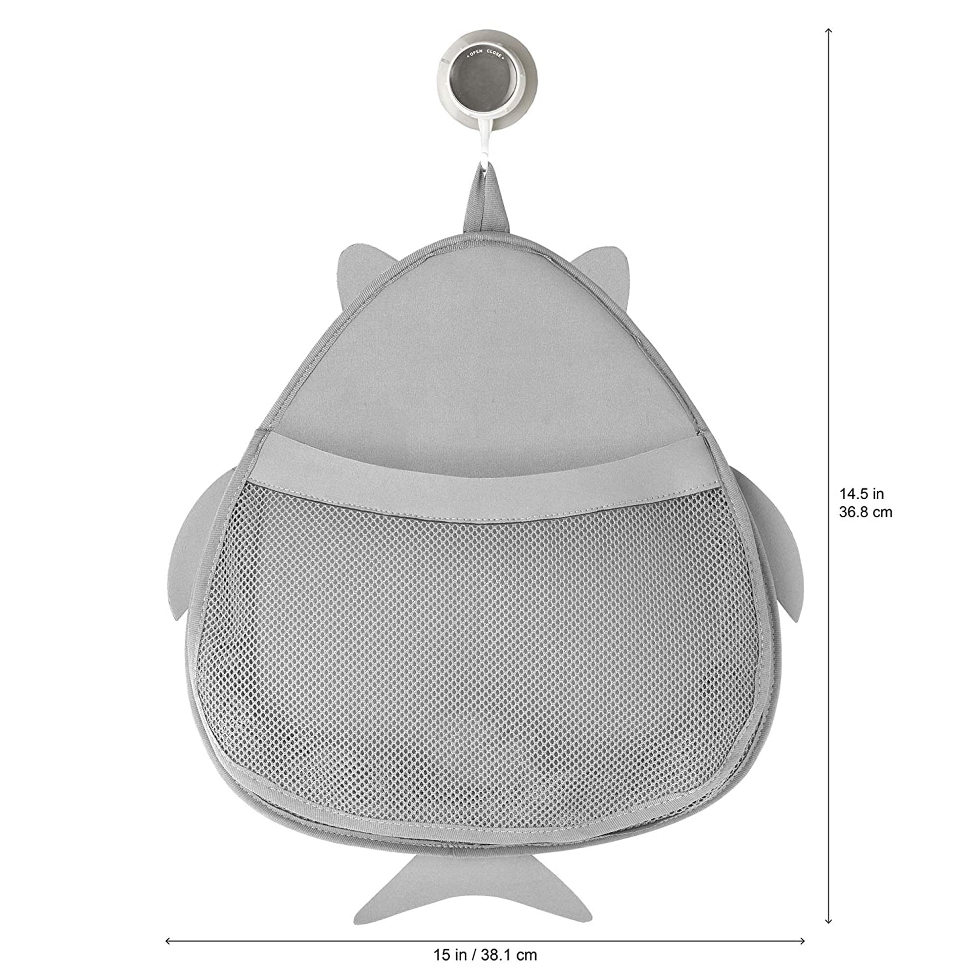 3 Sprouts Baby Hanging Suctioned Cup Bath/Shower Storage Organizer, Sea Shark