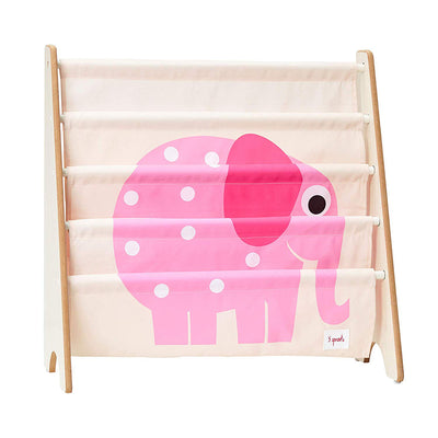 3 Sprouts Collapsible Kids Toy Chest Storage Bin Bundle with Bookcase, Elephants