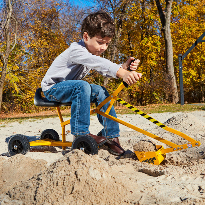 Big Dig Rolling Sandbox Digger Excavator Crane with 360 Degree Rotation Base