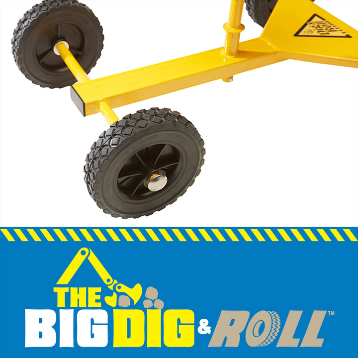 Big Dig Rolling Sandbox Digger Excavator Crane with 360 Degree Rotation Base