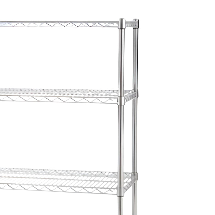 SafeRacks 18x36x72" 5 Tier Steel Wire Shelving Rack w/Wheels, Silver (Used)