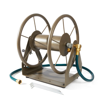 Liberty Garden Versatile Wall/Floor Mounted Home Outside Water Hose Reel (Used)