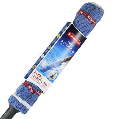 Rubbermaid 1809375 Self-Wringing Ratchet Blended Yarn Twist Mop with Handle