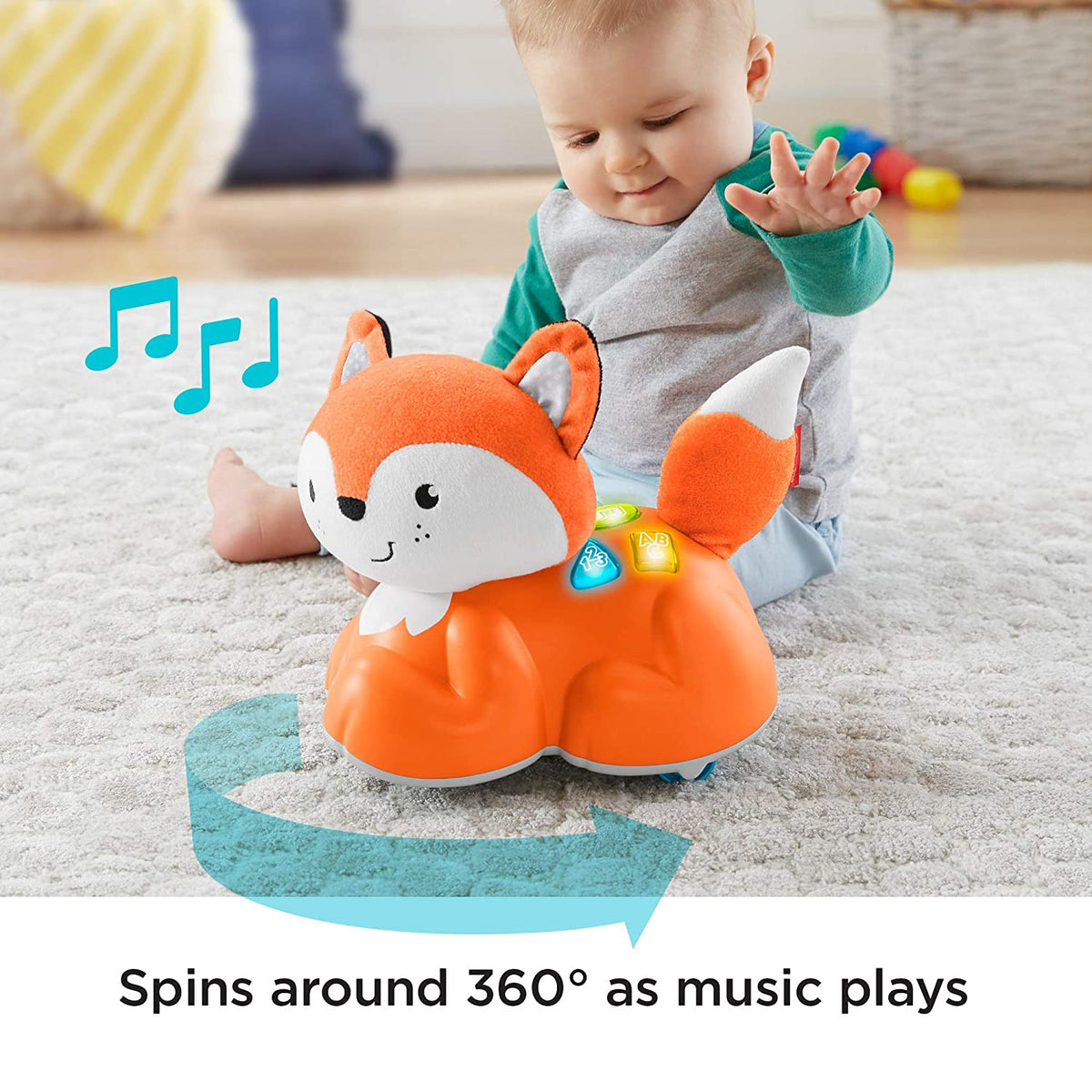 Fisher Price Crawl After Learning Fox with Lights & Sounds for Infant to Toddler - VMInnovations