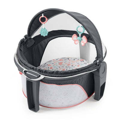 Fisher Price GKH69 2-in-1 Portable On-The-Go Baby Dome Play Area, Rosy Windmill
