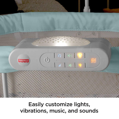 Fisher Price Soothing Motions Baby Bassinet with Music, Pacific Pebble(Open Box)