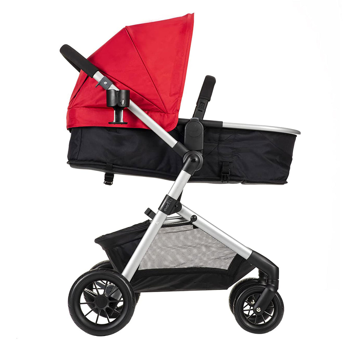 Evenflo Pivot Baby Stroller and Safemax Infant Car Seat Travel System, Red (For Parts)
