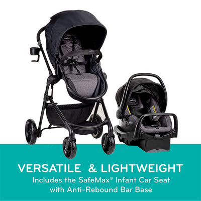 Evenflo Pivot Baby Stroller and Safemax Infant Car Seat Travel System, Red (For Parts)