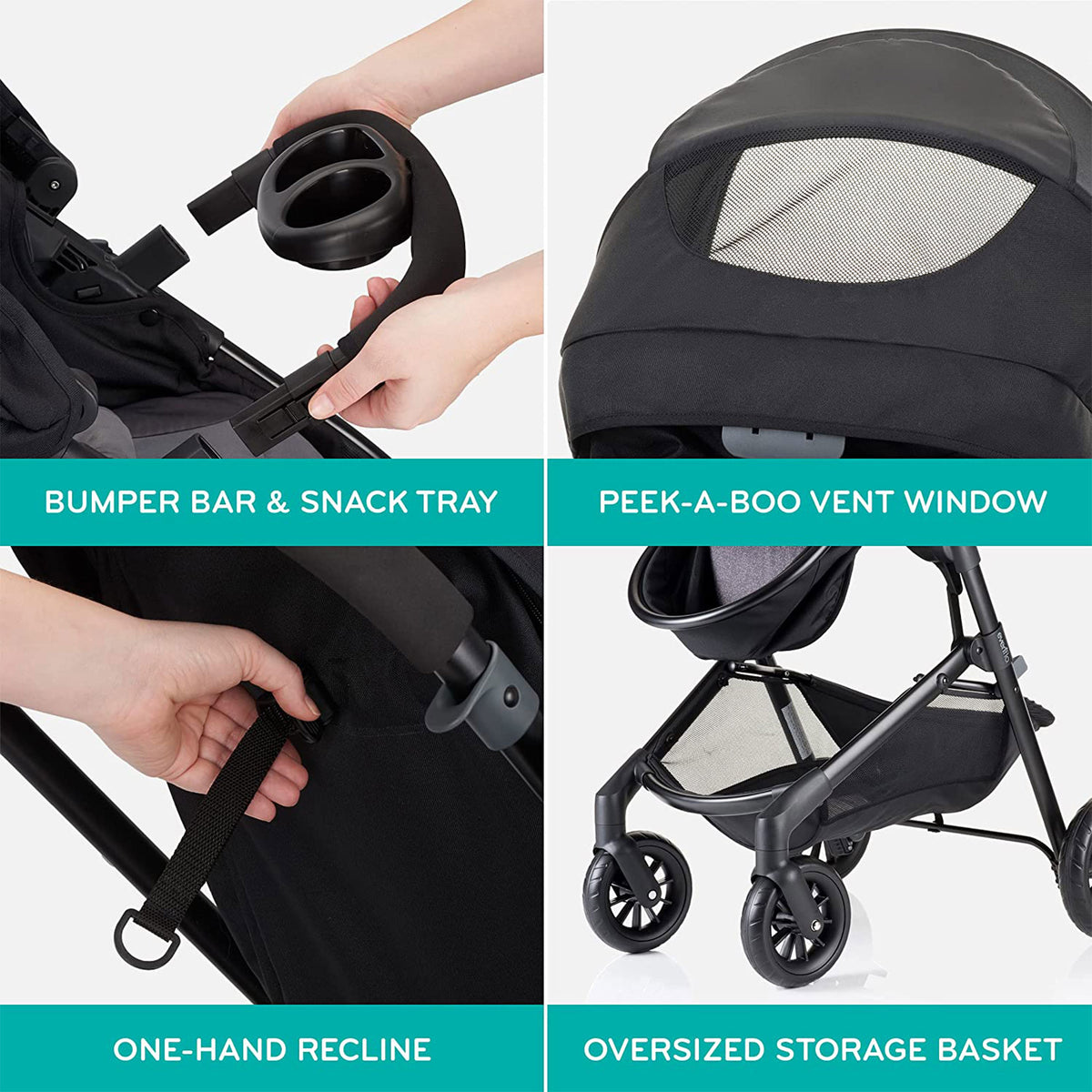 Evenflo Pivot Baby Stroller and Safemax Infant Car Seat Travel System, Red (For Parts)