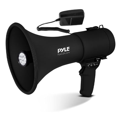 Pyle PA Megaphone Speaker with Built-in Rechargeable Battery, Black (Used)
