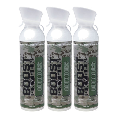 Boost Oxygen Large OUTDOORS Natural Aroma 10 Liter Canister for Support, 3 Pack)