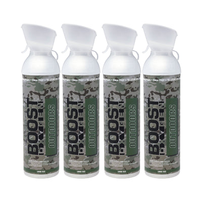 Boost Oxygen Large OUTDOORS Natural Aroma 10 Liter Canister for Support, 4 Pack