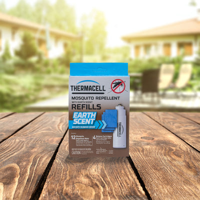 Thermacell E-4 Mosquito Repellent Refills w/12 Mats & 4 Fuel Cartridges (2 Pack)