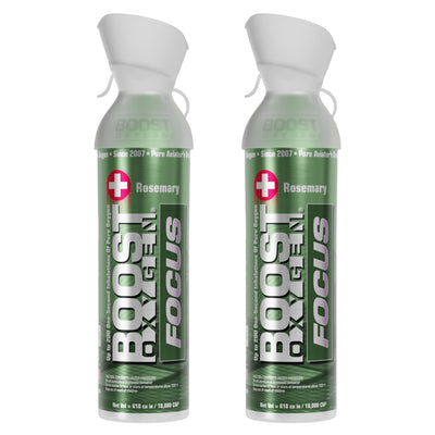 Boost Oxygen Think Tank Natural Portable 10 L Canned Oxygen, Rosemary (2 Pack)