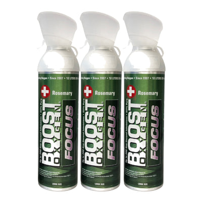 Boost Oxygen Think Tank Natural Portable 10 L Canned Oxygen, Rosemary (3 Pack)