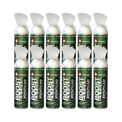 Boost Oxygen Think Tank Natural Portable 10 L Canned Oxygen, Rosemary (12 Pack) - VMInnovations