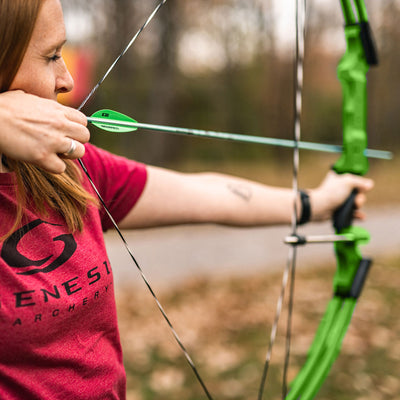 Genesis Original Archery Compound Bow, Left Handed, Green (Open Box)