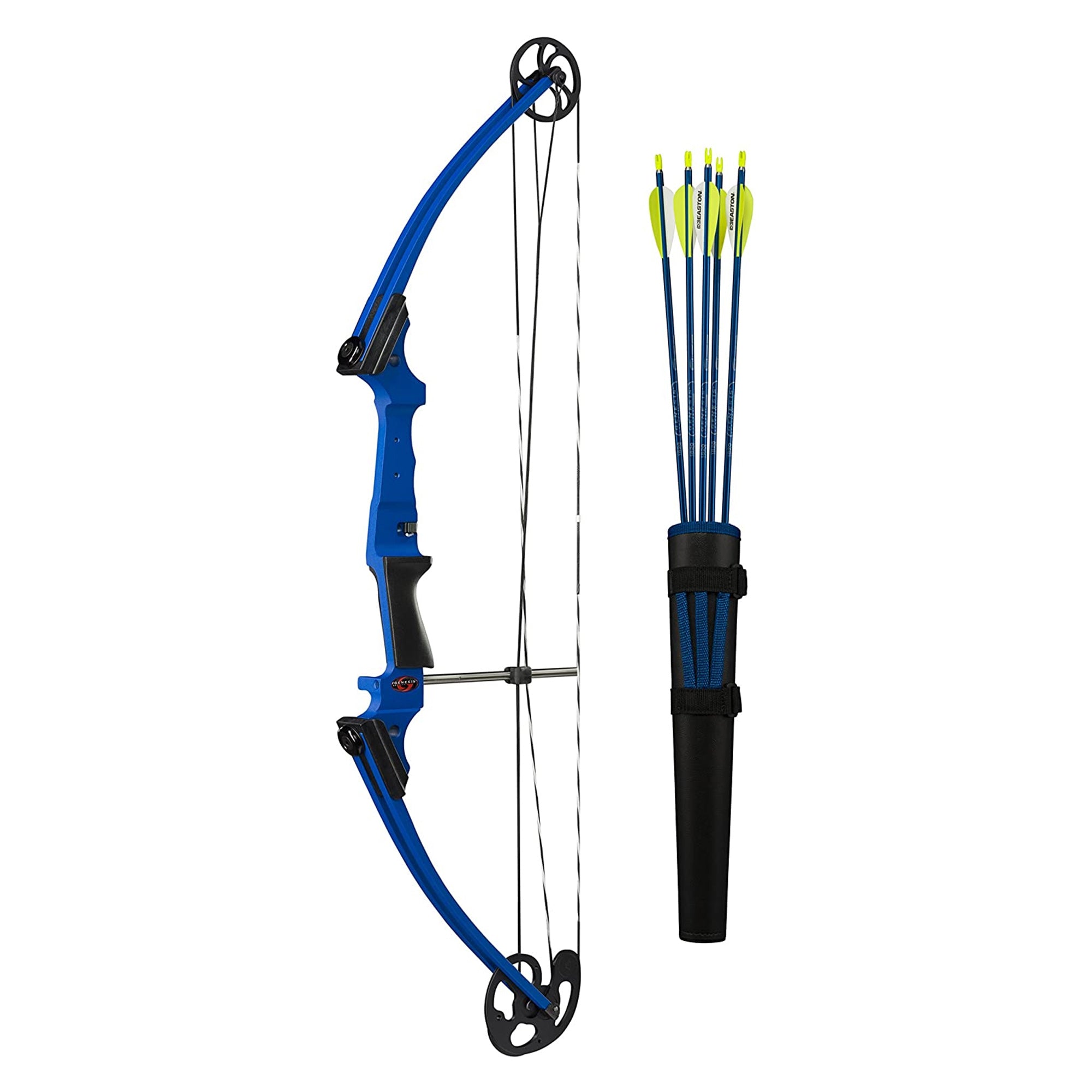 Genesis Original Archery Compound Bow & Arrow Set, Left Handed, Blue (Open Box) - VMInnovations