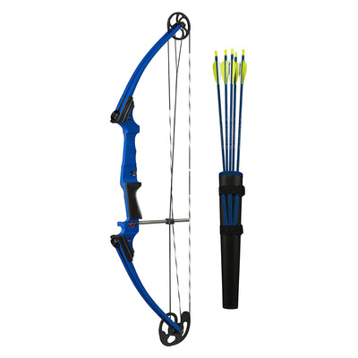 Genesis Original Archery Compound Bow and Arrow Set, Draw Hand-Left, Blue