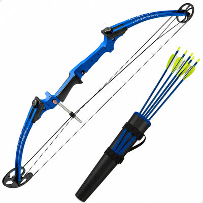 Genesis Original Archery Compound Bow and Arrow Set, Draw Hand-Right, Blue