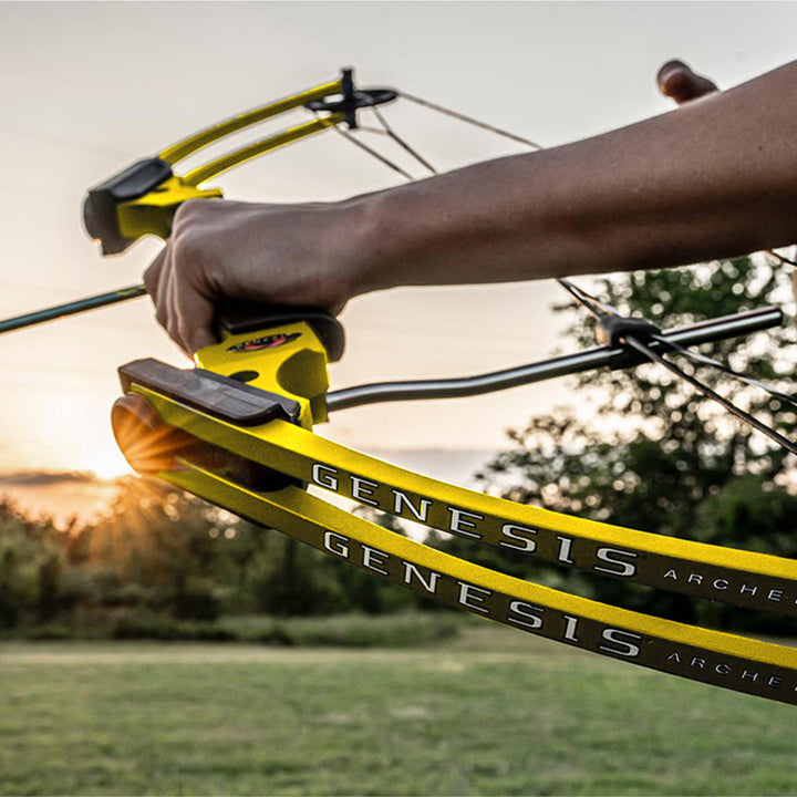 Genesis Original Archery Compound Bow and Arrow Set, Draw Hand-Left, Yellow