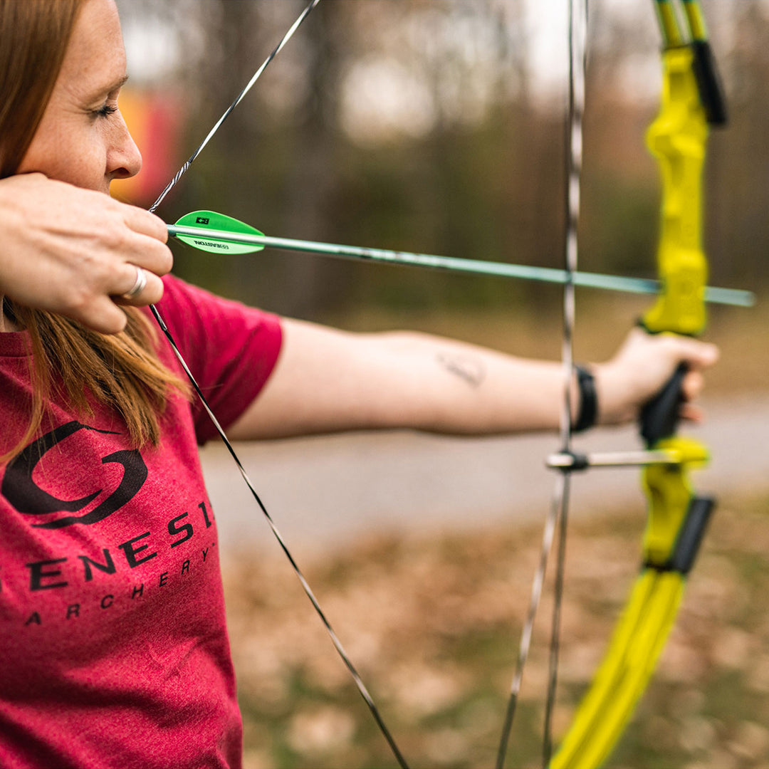 Genesis Archery Original Left Handed Compound Bow Archery Kit, Yellow (5 Pack)