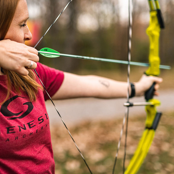 Genesis Archery Original Left Handed Compound Bow Archery Kit, Yellow (5 Pack)