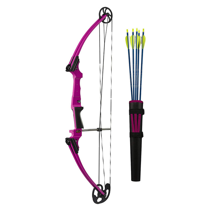 Genesis Original Archery Compound Bow and Arrow Set, Draw Hand-Left, Purple - VMInnovations