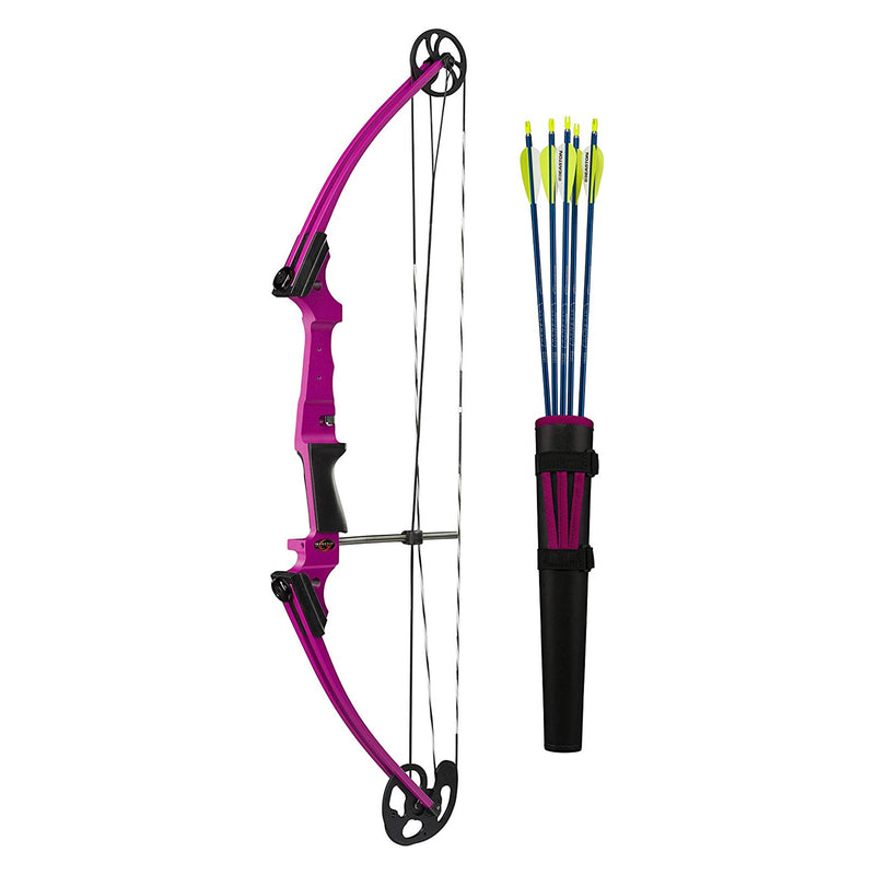 Genesis Original Archery Compound Bow/Arrow Set, Right Handed, Purple (Open Box)