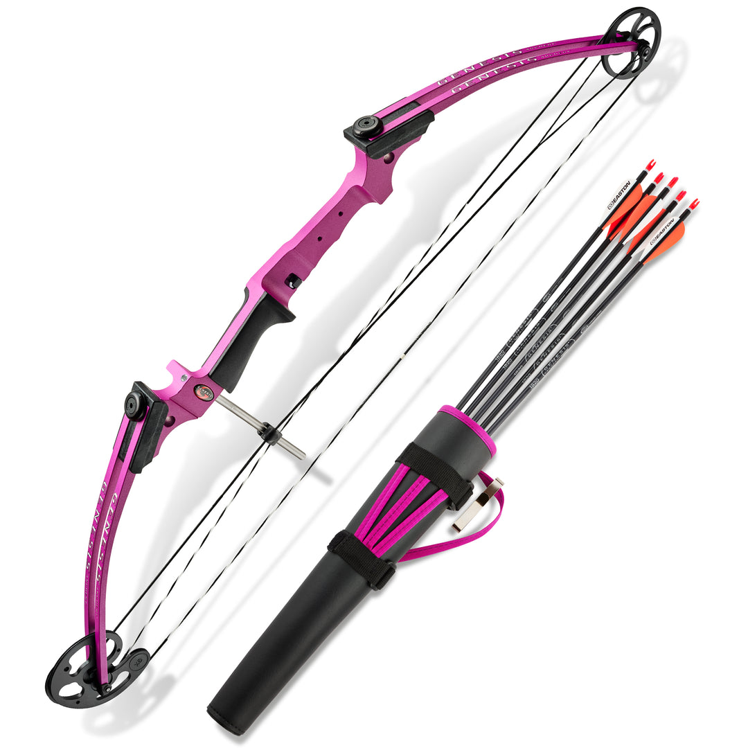 Genesis Original Archery Compound Bow and Arrow Set, Draw Hand-Right, Purple