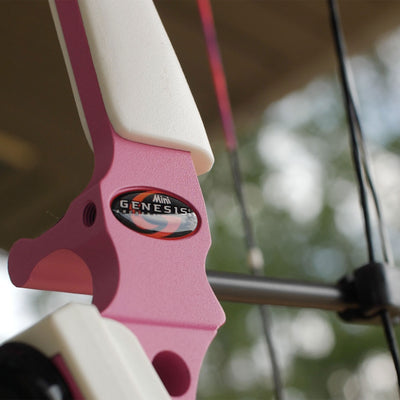 Genesis Mini, Youth Compound Bow and Arrow Kit, Left Handed, Pink (Open Box) - VMInnovations