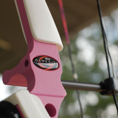 Genesis Archery Mini Right Hand Compound Bow, Arrow & Quiver Set, Pink (3 Pack)