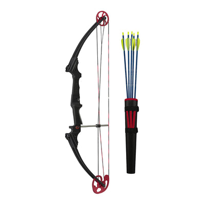 Genesis Original Archery Compound Bow and Arrow Set, Draw Hand-Left, Black