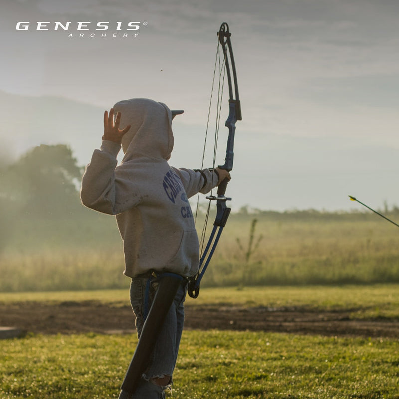 Genesis Gen-X Compound Bow for Archery & Hunting, Right Hand, Black (Open Box)